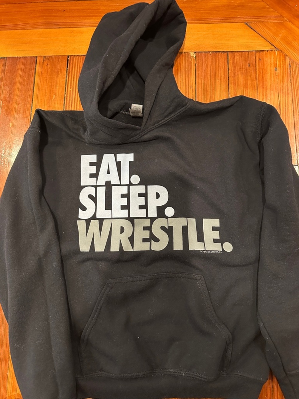 Eat. Sleep. Wrestle. Black Graphic Hoodie